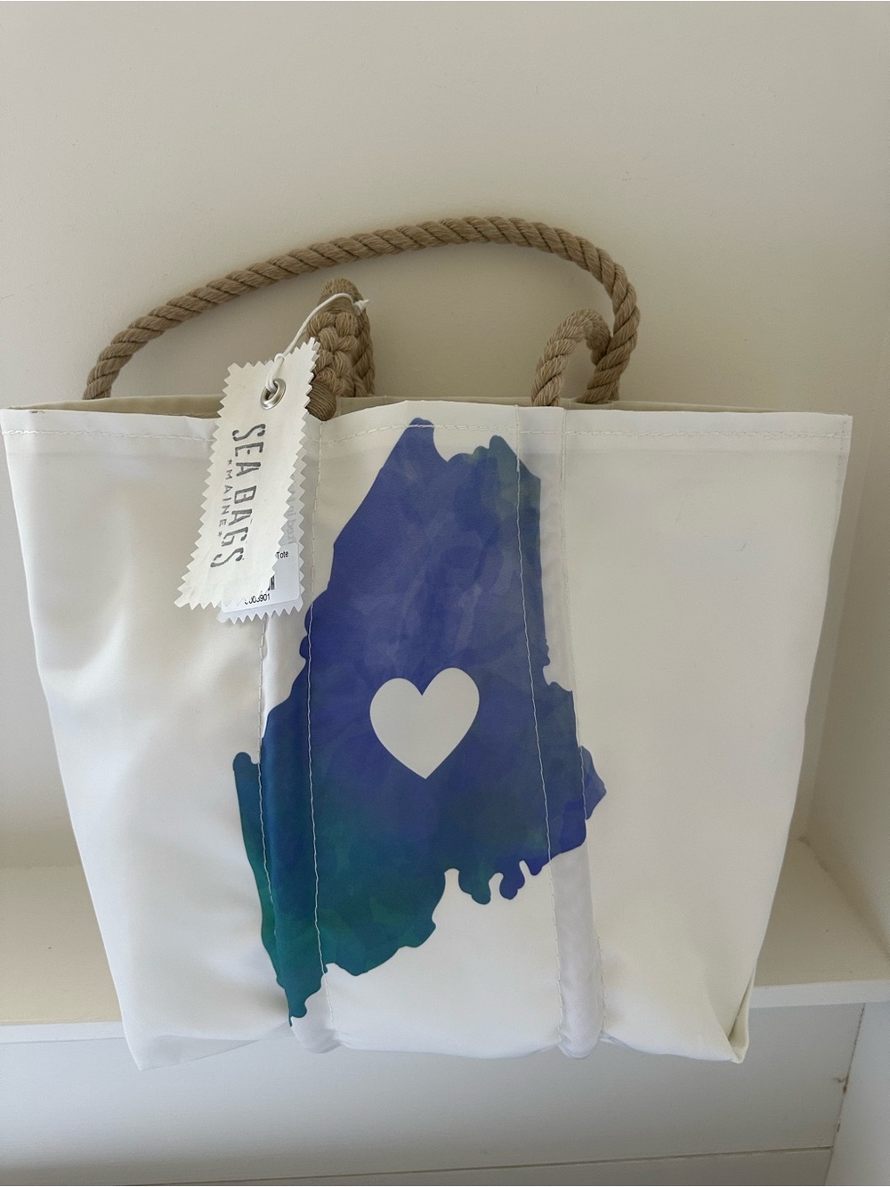 Sea Bags Medium Maine Watercolor Tote NWT